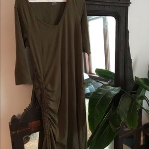 Green Ruched Dress
